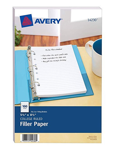 Avery 14230 Mini Cuaderno De Papel De Relleno, 5-1 / 2 X 8 1