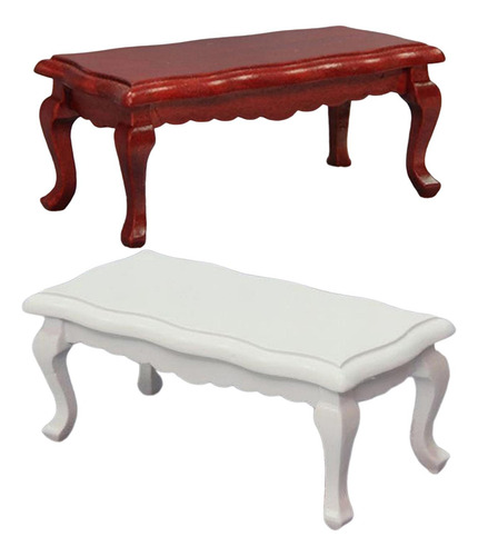 2 Uds Durable Reutilizable Mini 1:12 Casa De Rojo Blanco