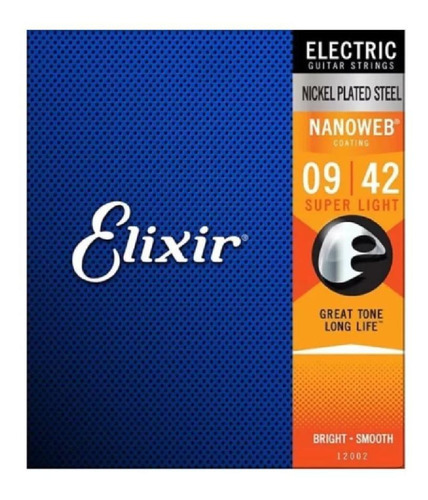 Cordas Guitarra Elixir Nanoweb Nickel S. Light 009