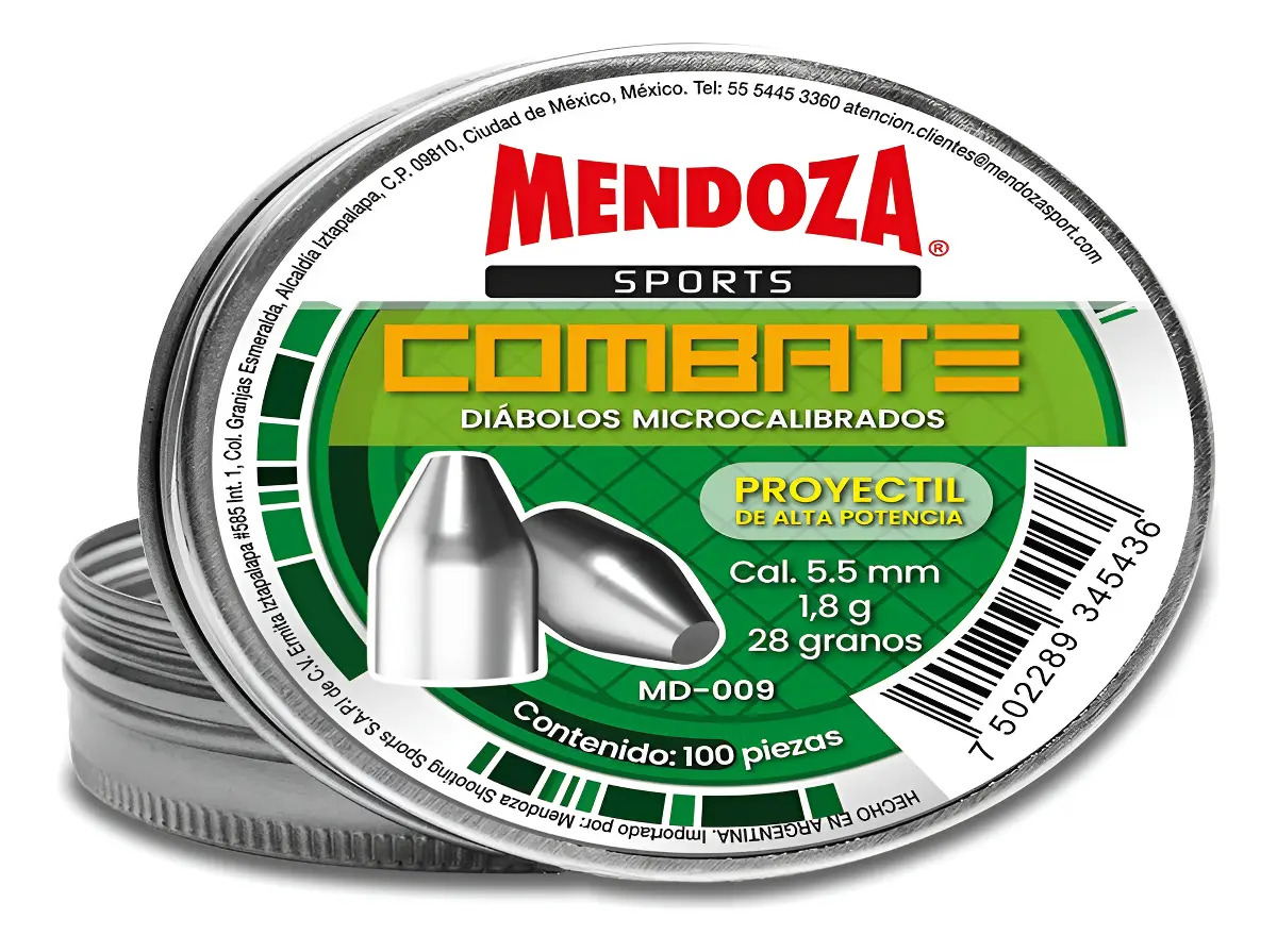 Mendoza Combate Md-009 Proyectil Caza 5.5mm 100pzs