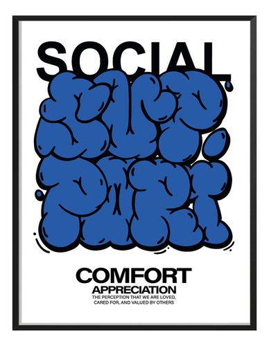 Poster Social Comfort Appreciation Abstracto Recamara 45x30