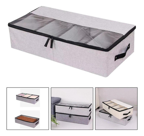 .. Caja De Almacenamiento Organizadora De Divisores Gris