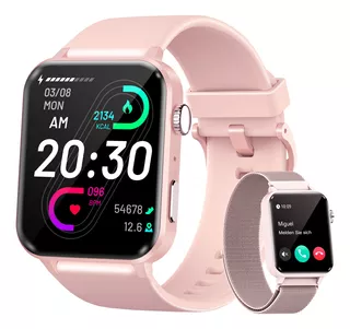 Reloj Inteligente Mujer Smart watch Bluetooth Llamada ,Smartwatch R30 Pro Feipuqu 1,83 Lcd Llamadas Color De La Caja Rosa