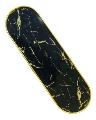 Bandeja / Centro De Mesa Oval Borde Dorado (40cm) - Obsidia