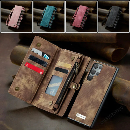 X Funda De Piel Magnética Caseme For Samsung Galaxy S25 Ultra S24 Fe S23 S22 S21 S20 Plus Note20 A56