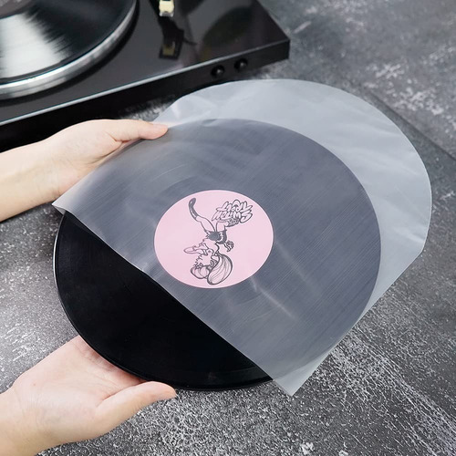Imagen 2 de 6 de 50 Fundas Interiores Redondeadas Discos De Vinyl 45 Rpm 7