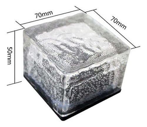 4 Luces Solares De Jardín De Ladrillo De Cubo De Hielo De Pi