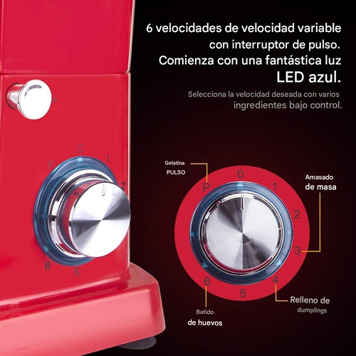 Batidora Planetaria Marvo Hbr-131 Mezcladora De Alimentos 5l