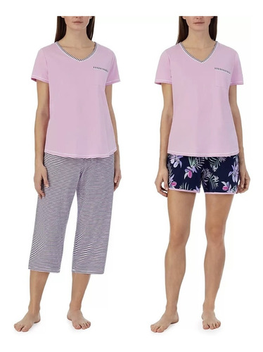 Carole Hochman - Set De Pijama (3 Piezas) Para Mujer