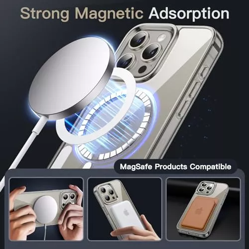 JETech Funda Magnética para iPhone 15 Pro MAX 6.7 Pulgadas