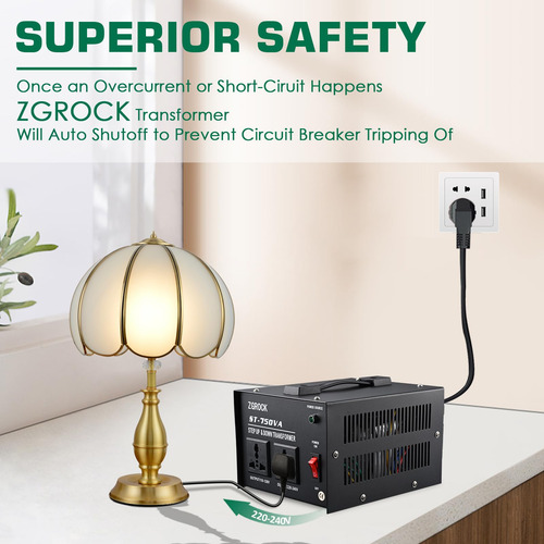 Transformador De Voltaje Zgrock 750w 110v A 220v/220v A 110v