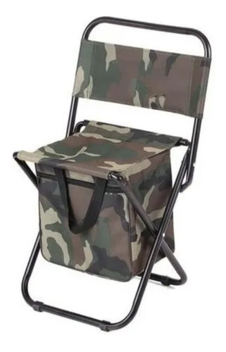 Silla Plegable Camuflada Con Bolso Para Pesca O Camping 