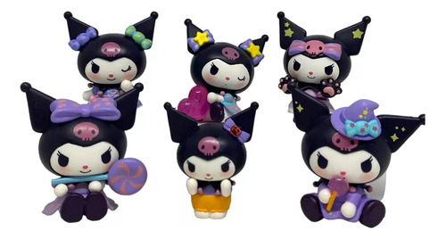 Figuras Kuromi Kawaii X6 Anime Coleccionables