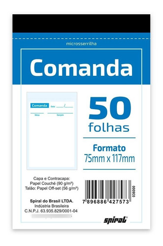 Comanda De Pedidos Para Restaurante Lanchonete Kit 10 Blocos