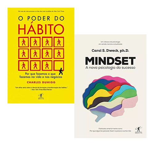 Livros Mindset + O Poder Do Hábito Novo Lacrado Frete Gratis