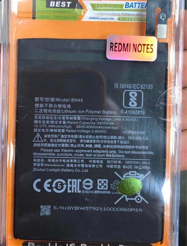 Bateria Xiaomi Redmi Note 5/ Note 5 Pro Bn45 3900mah