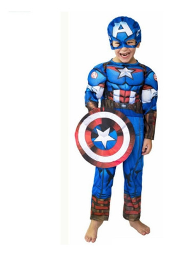 Disfraz Avengers Capitan America Con Musculos Playking