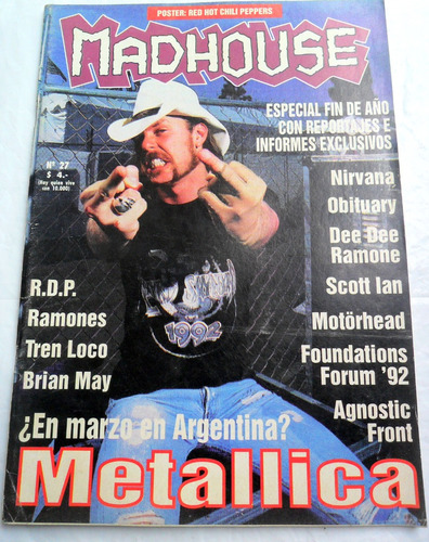 Madhouse 27 * Nirvana Ramones Motorhead Obituary Metallica