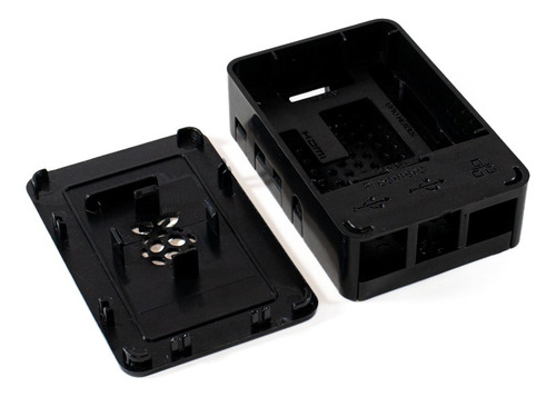 Carcasa De Plástico Abs Para Raspberry Pi 4b Color Negro