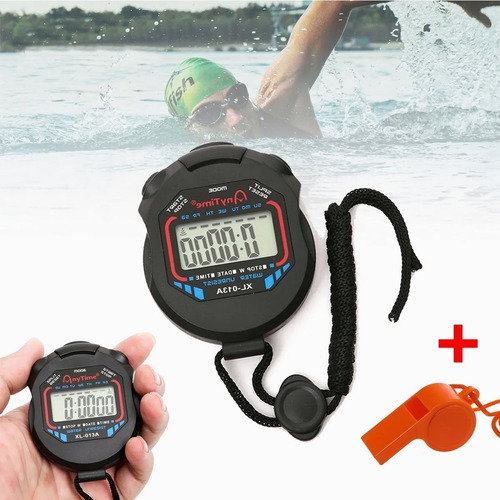 Cronómetro Digital E Impermeable Para Deporte Con Silbato