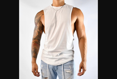 Musculosa- Remera De Hombre - Entallada- Color Blanco