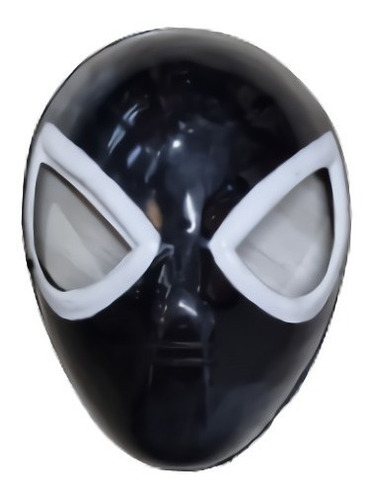 Careta Plástica Hombre Araña Negro Disfraz Spiderman