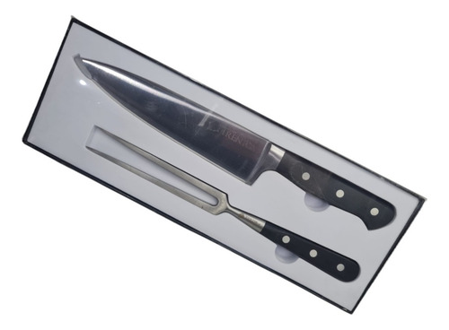 Imagen 3 de 10 de Juego Set Trento Asado Cuchillo 20 Cm + Tenedor Trinche