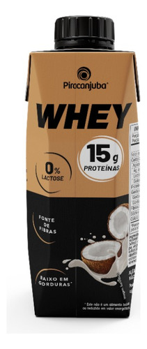 Piracanjuba Whey Zero Lactose 15g Sabor Coco 250ml
