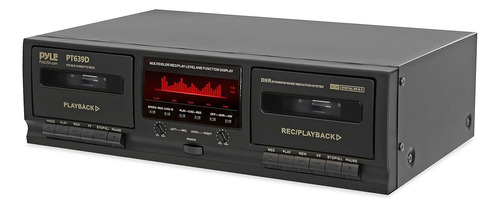 Pyle Dual Cassette Deck Stereo - Reproductor De Grabadora De