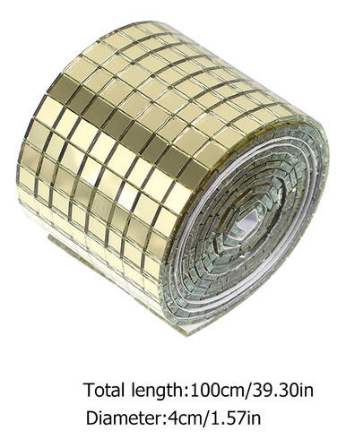 Mosaico De 3 Rollos, Espejos De Vidrio, Mosaico Autoadhesivo