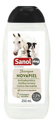 Shampoo Profissional Pet Sanol Dog Novapiel 250ml Cão E Gato