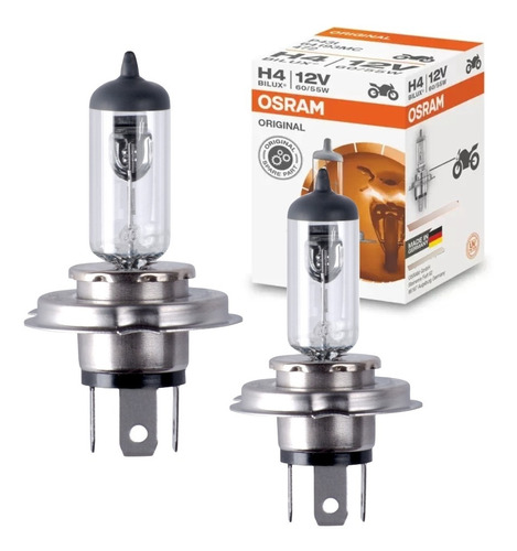 Par Lampada H4 Farol Alto Baixo Onix 2013 A 2015 12v Osram