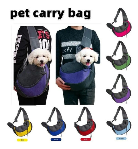 Imagen 6 de 10 de Mochila Bolso Transportador Mascotas Perro Gato Bandolera