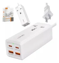 Comprar Toma Corriente Ldnio Turbo 65w 2 Tipo C-2usb Cable 2m