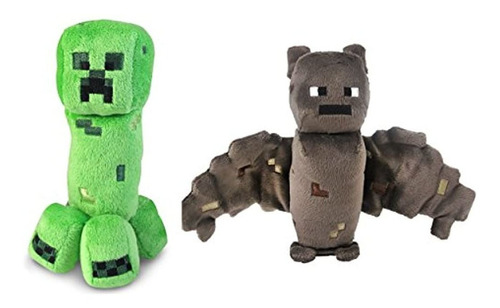 Mojang Minecraft Creeper Y Bate De Peluche Set, 8 inches, 20