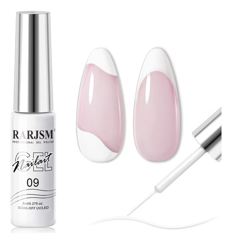 Rarjsm Esmalte De Uñas De Gel Pintado De Color Blanco, 1 Bot
