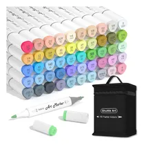 Comprar 50 Marcadores De Colores Pasteles De Doble Punta Shuttle Art