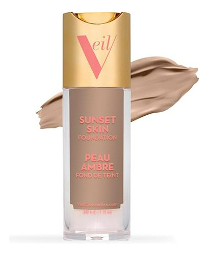 Skin Fundación Veil Cosmetics Sunset, Brightening Piel Con B