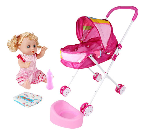 Cochecito De Muñeca Y Biberón Para Cama De Pañales, 5