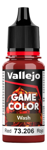 Vallejo Game Color Lavado Rojo 73206 Acrilico Wash Modelismo