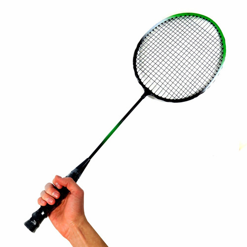 Raquetes De Badminton Verde E Preta Com Bolsa Raqueteira