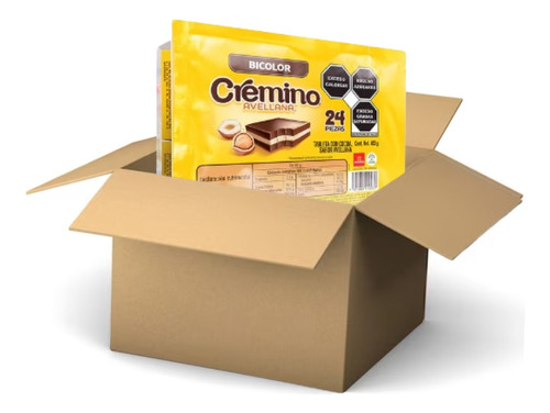 Caja Chocolate Cremino Bicolor Con 16 Display De 24 Pz C/u