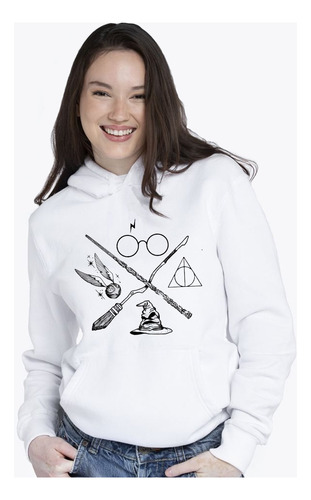 Sudadera Con Gorro Unisex Elementos Magicos Harry Potter