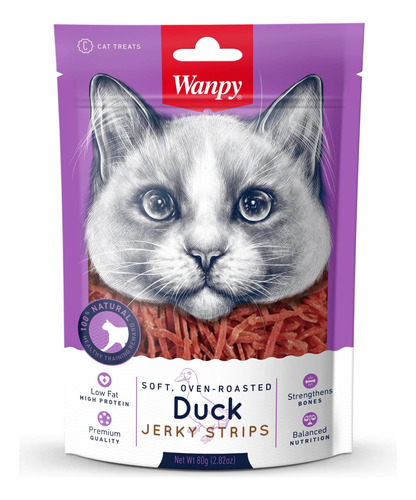 Wanpy Gato 80gr Jerky Strips Mix 3 Und | Distribuidora Mdr