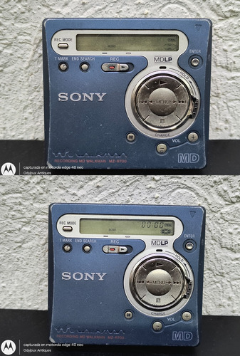 Reproductor Minidisc Sony Md Walkman Mz-r700 No Sirve Lector Azul Acero (Usado)