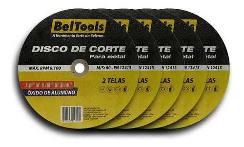 Kit 50 Disco De Corte Ferro 9x1/8x7/8 Beltools