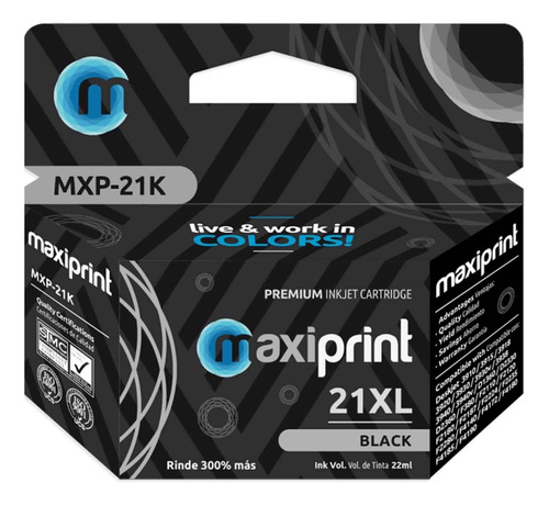 Cartucho Tinta Negro Hp 21xl Deskjet F2224 F2235 F2275 F2276