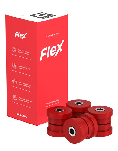 Bujes Elastomero Flex  Parrillas Del. Vw Gol  Faster Full