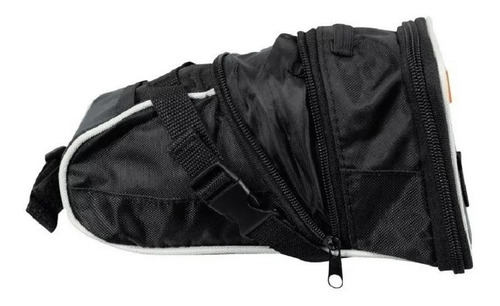 Imagem 3 de 3 de Bolsa De Selim Tsw Preta Impermeável Refletiva Ciclismo Bike