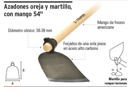 Azadón Oreja Y Martillo